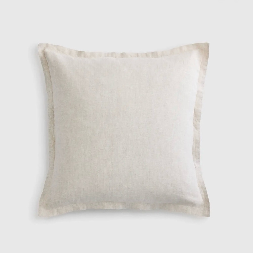 Quince European Linen Euro Sham in Light Tan